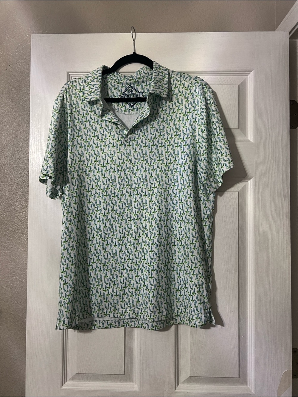 Burlebo polo, blue bonnet print